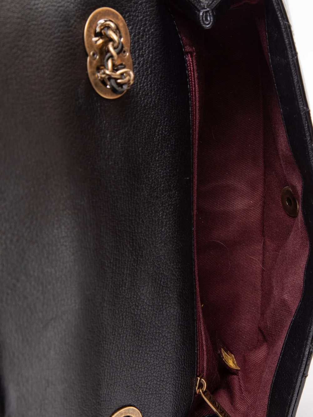 Pre-Owned Chanel 2015-2016 Patent/Calfskin Flap Bag Black - Picture 5 of 5